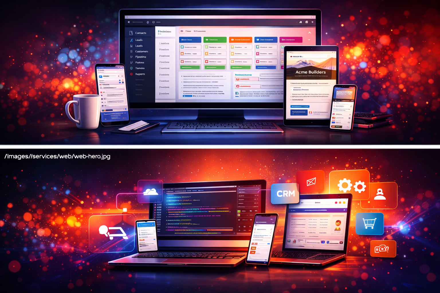 Custom web and CRM solutions